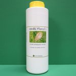 White bottle of AMMEL Prince with yellow cap against green background.